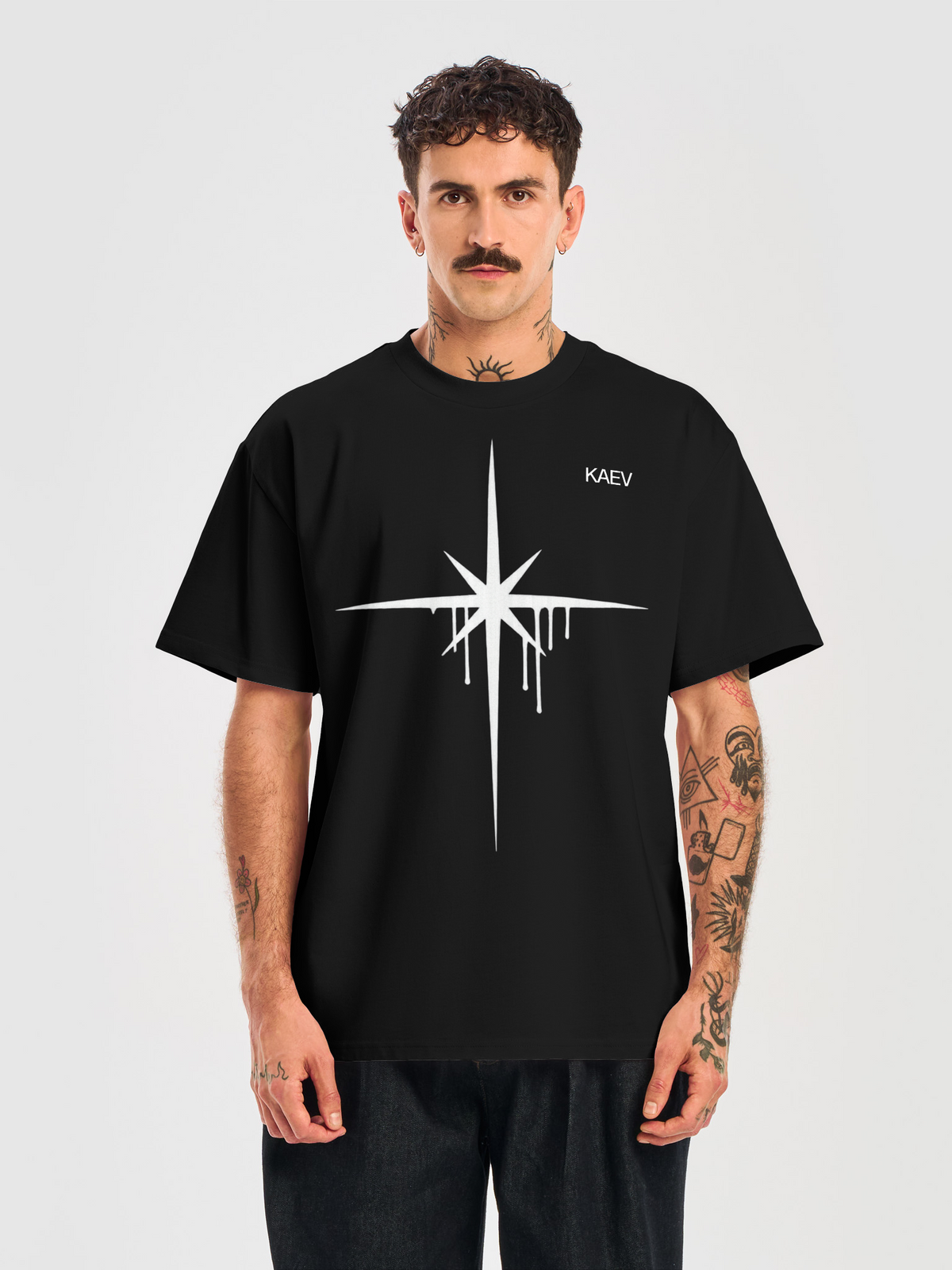 SALTY TEARS - Black Melted Star T-Shirt
