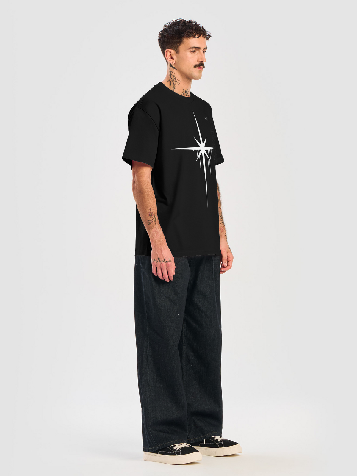 SALTY TEARS - Black Melted Star T-Shirt